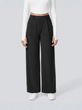 Pantalon Flex taille haute coupe droite, coloris Noir